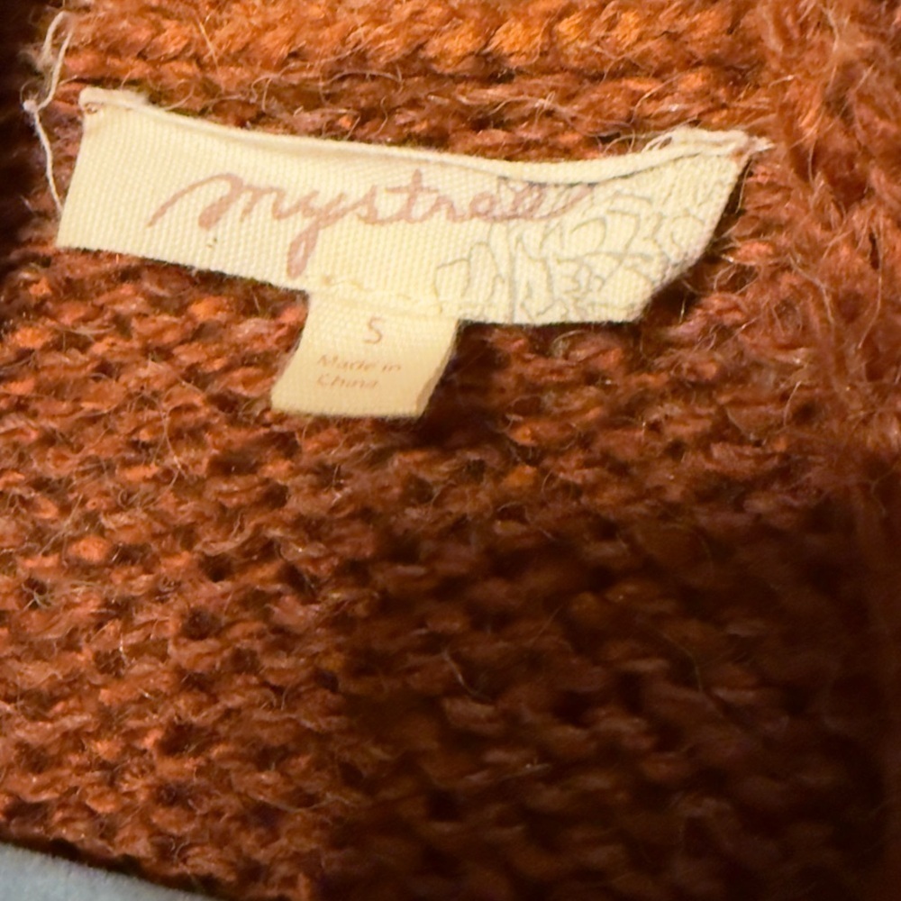 🌼Mystree Rust Open-Front Cardigan - Picture 3 of 4
